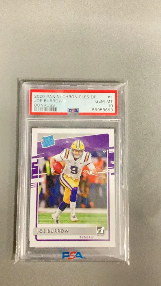 2020 Panini Chronicles Draft Picks Donruss Rated Rookies 1 Joe Burrow PSA 10