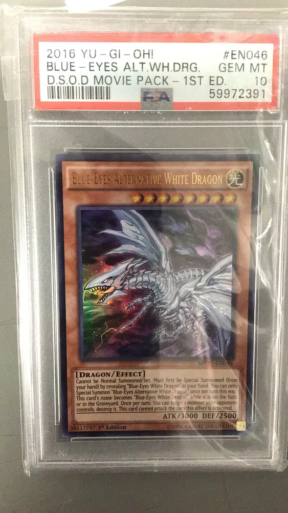 2016 Yu-gi-oh! The Dark Side Of Dimensions Movie Pack En046 Blue-eyes Alternative White Dragon 1st Edition PSA 10