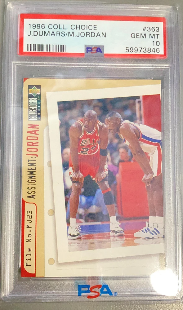 1996 Collector's Choice 363 Michael Jordan\joe Dumars PSA 10