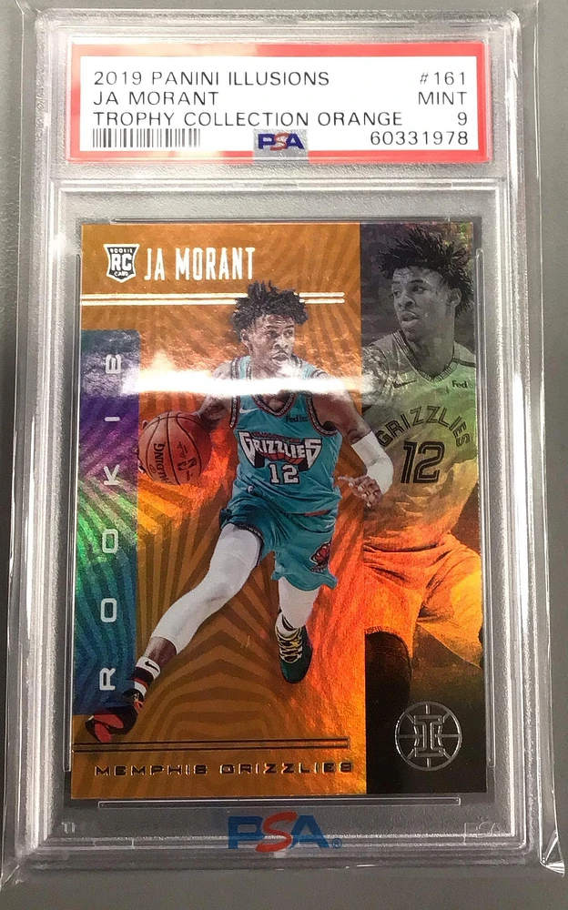 2019 Panini Illusions 161 Ja Morant Trophy Collection Orange PSA 9