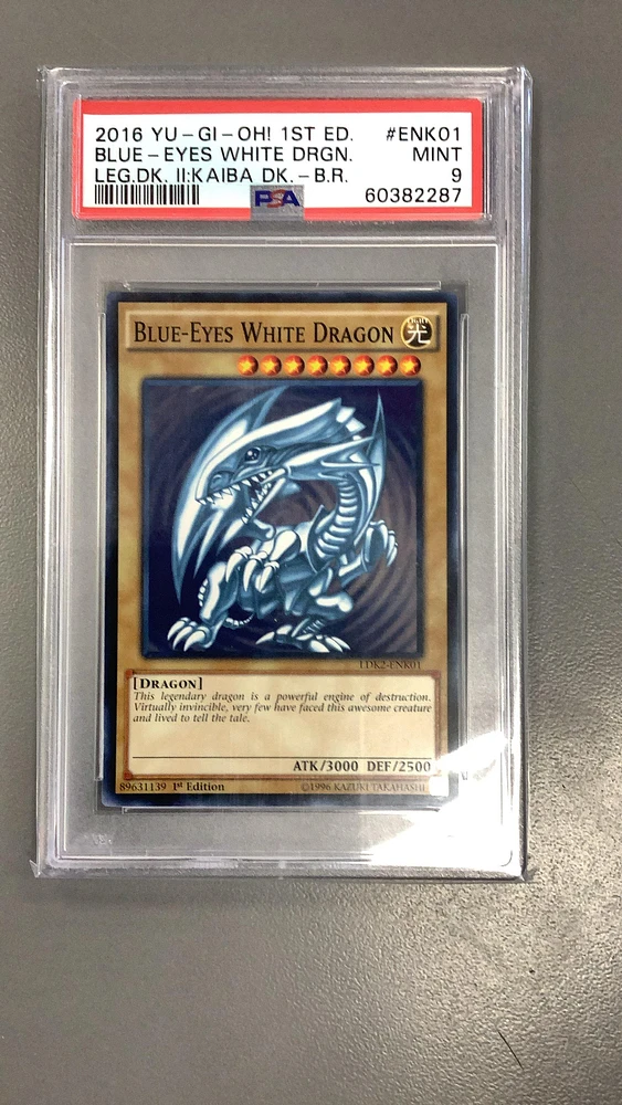 2016 Yu-gi-oh! Legendary Deck Ii Enk01 Blue-eyes White Dragon Kaiba Deck-1st Edition-blue Ripple PSA 9