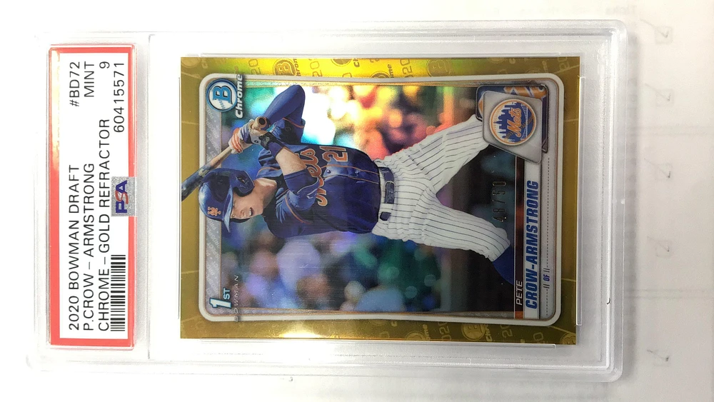 2020 Bowman Draft Bd72 Pete Crow-armstrong Chrome-gold Refractor PSA 9