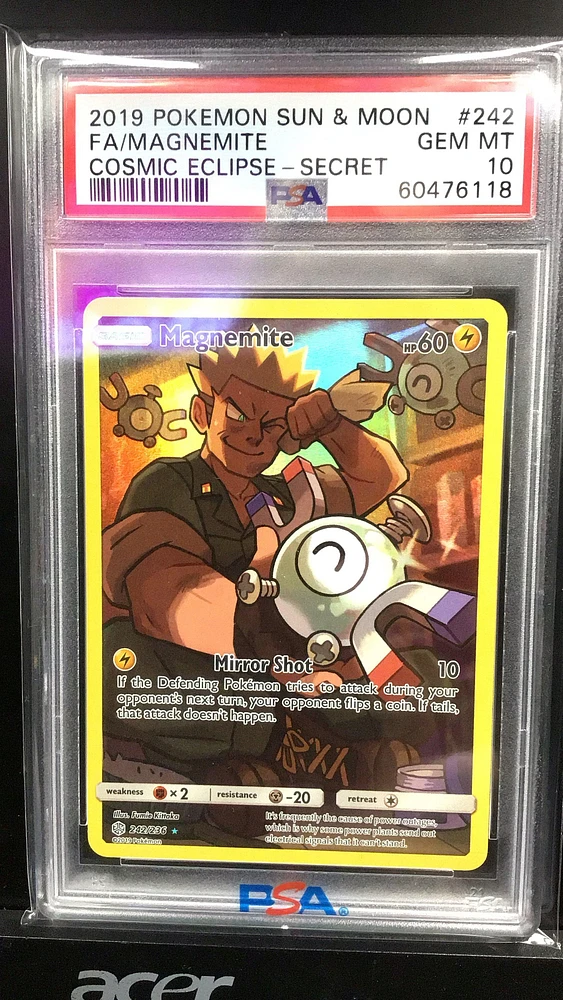 2019 Pokemon Sun & Moon Cosmic Eclipse 242 Fa/magnemite PSA 10