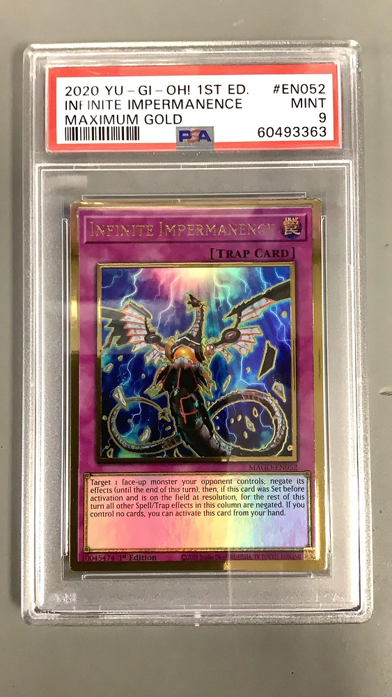 2020 Yu-gi-oh! Maximum Gold En052 Infinite Impermanence 1st Edition PSA 9