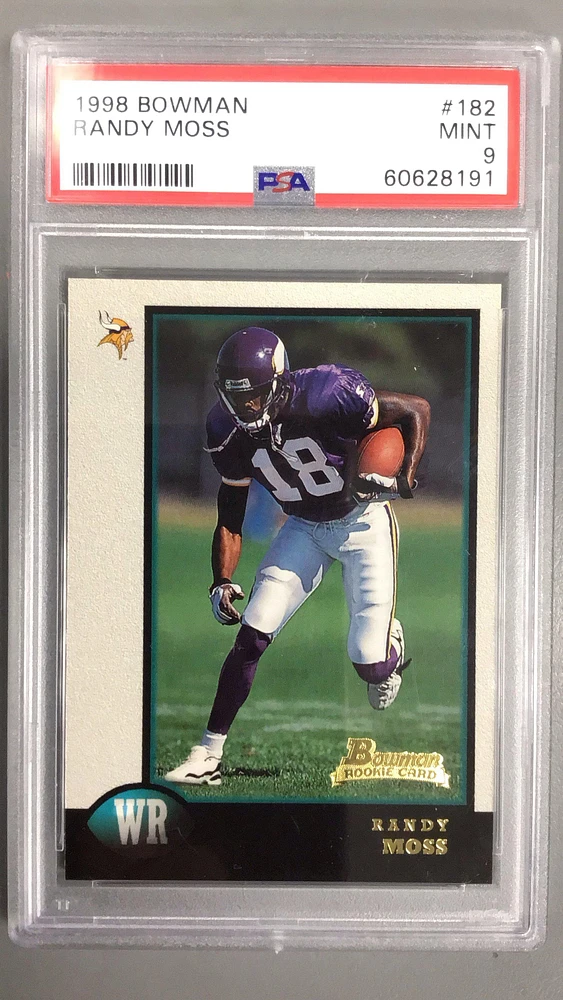 1998 Bowman 182 Randy Moss PSA 9