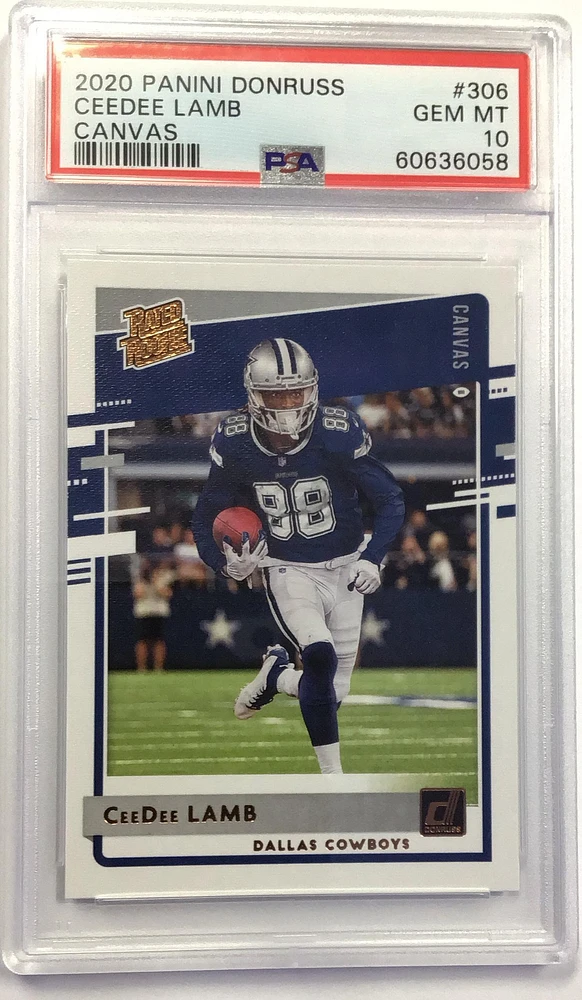2020 Panini Donruss 306 Ceedee Lamb Canvas PSA 10