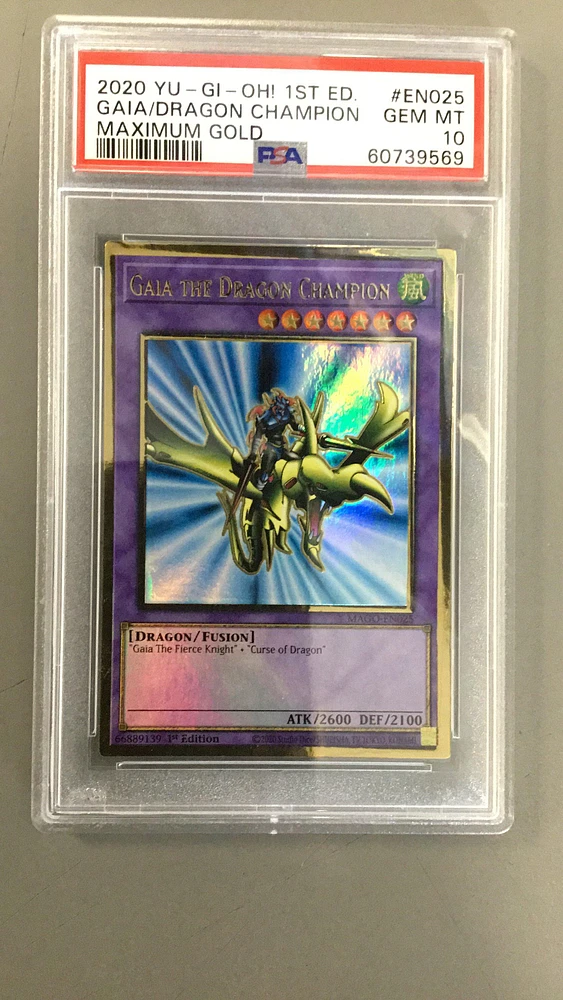 2020 Yu-gi-oh! Maximum Gold En025 Gaia The Dragon Champion 1st Edition PSA 10