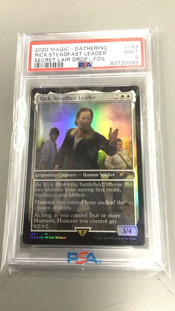 2020 Magic The Gathering Secret Lair Drop 143 Rick, Steadfast Leader Foil PSA 9