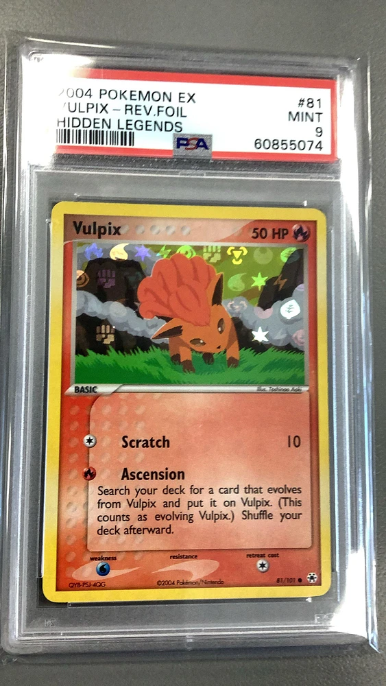 2004 Pokemon Ex Hidden Legends 81 Vulpix-reverse Foil PSA 9