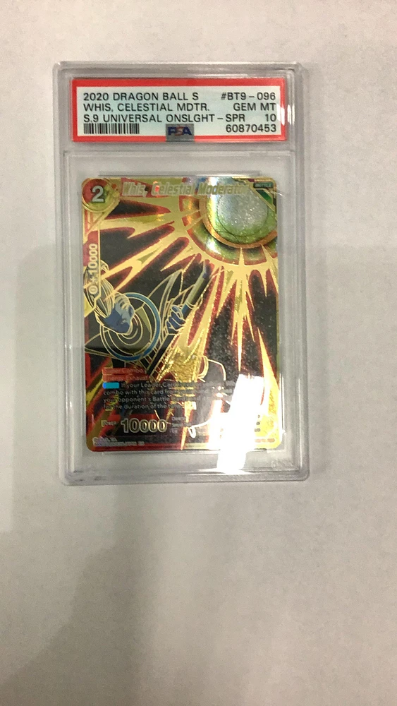 2020 Dragon Ball Super Card Game Series 9 Universal Onslaught Bt9-096 Whis, Celestial Mdtr. PSA 10