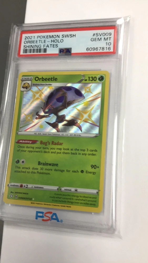 2021 Pokemon Sword & Shield Shining Fates Sv009 Orbeetle PSA 10