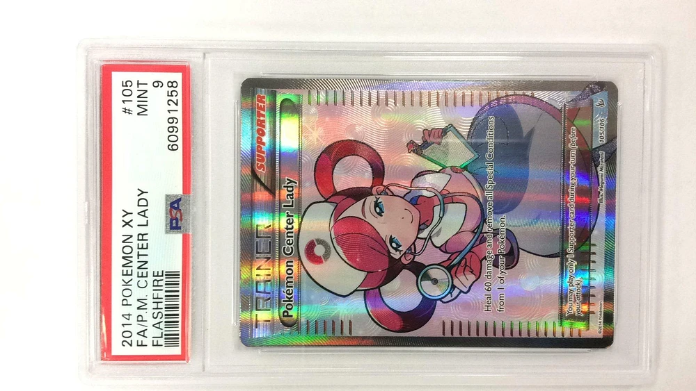 2014 Pokemon Xy Flashfire 105 Fa/p.m. Center Lady PSA 9