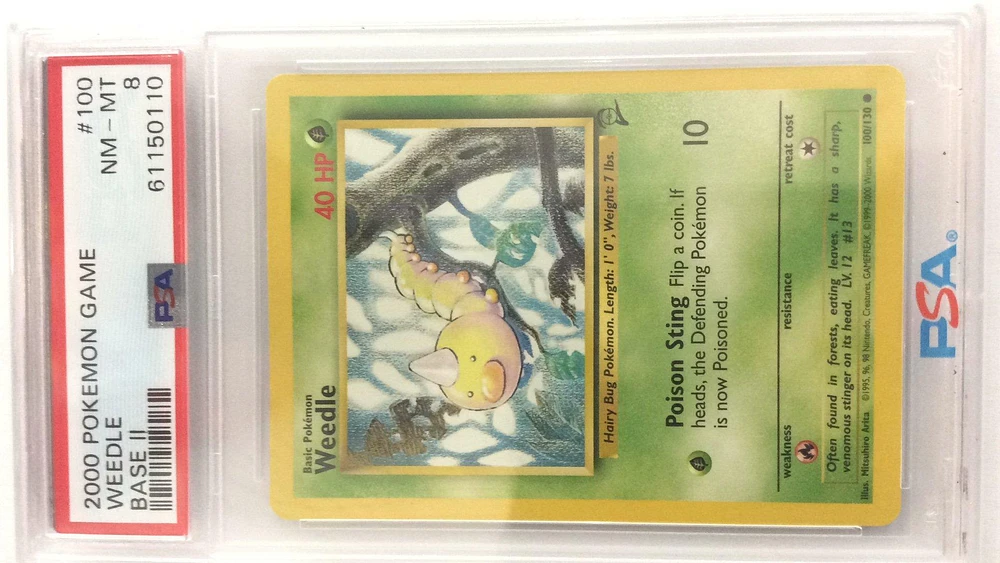 2000 Pokemon Game Base Ii 100 Weedle PSA
