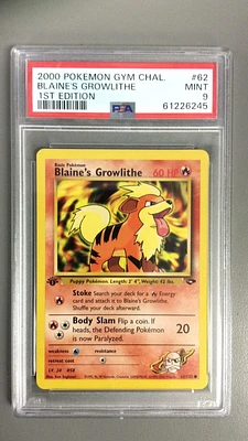2000 Pokemon Gym Challenge 62 Blaine's Growlithe PSA