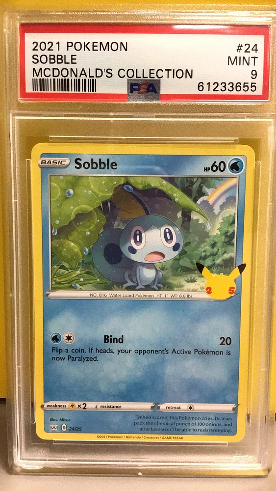 2021 Pokemon Mcdonald's Collection 24 Sobble PSA 9