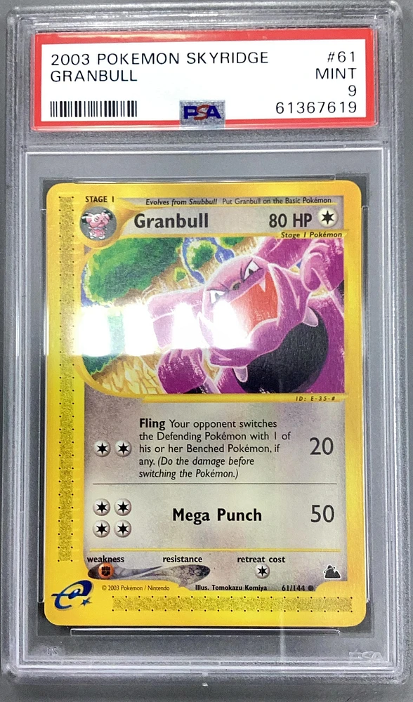 2003 Pokemon Skyridge 61 Granbull PSA 9