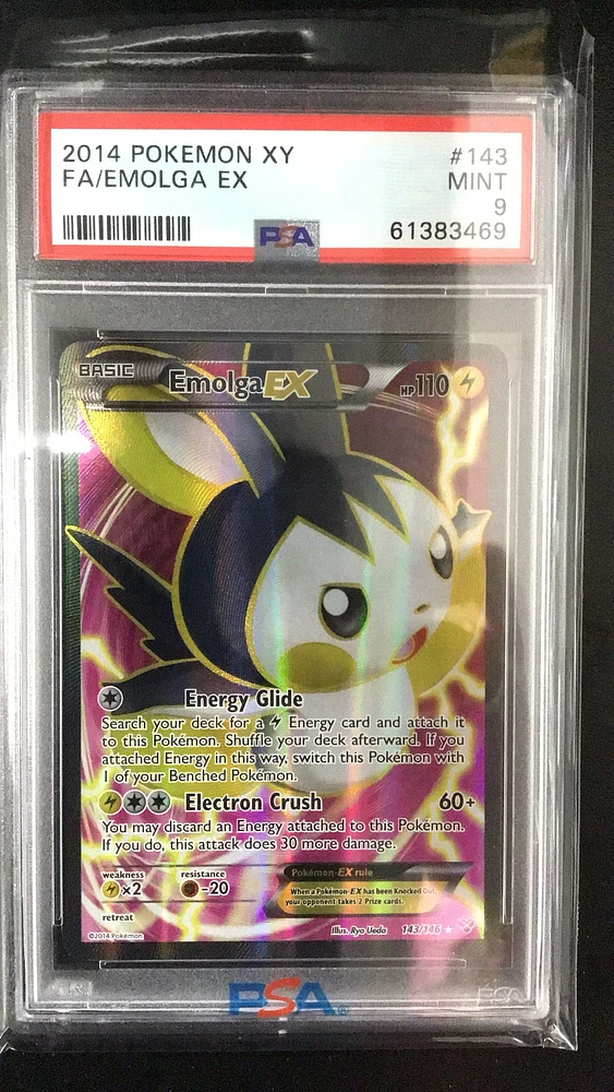 2014 Pokemon Xy 143 Fa/emolga Ex PSA 9