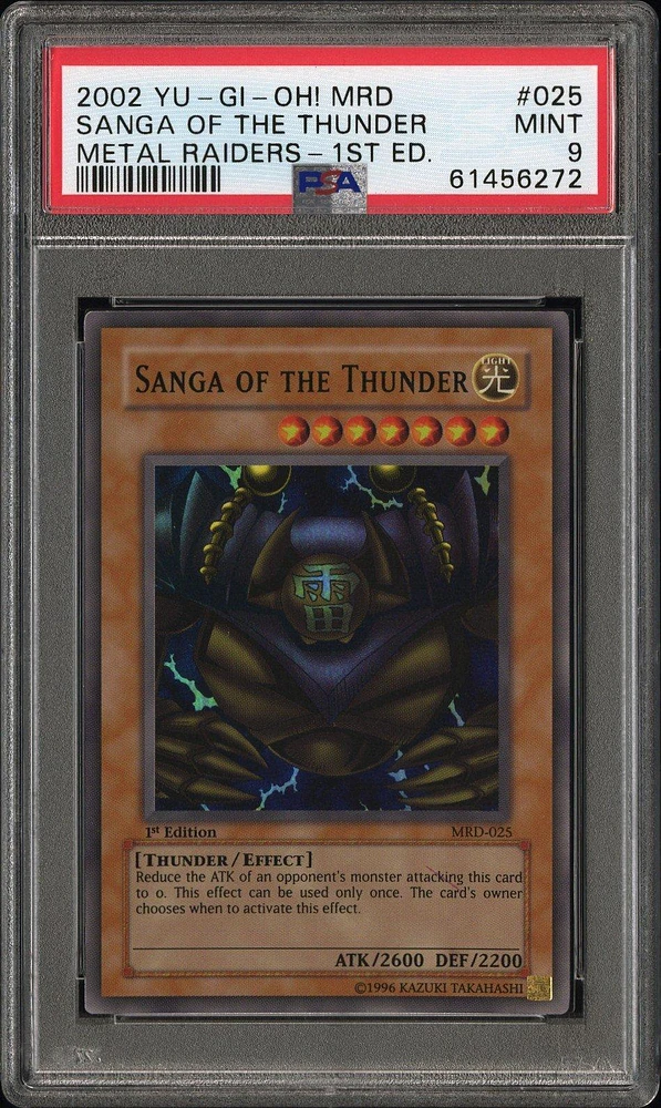 2002 Yu-gi-oh! Mrd-metal Raiders 025 Sanga Of The Thunder 1st Edition PSA 9