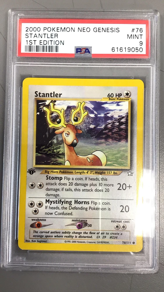 2000 Pokemon Neo Genesis 1st Edition 76 Stantler PSA