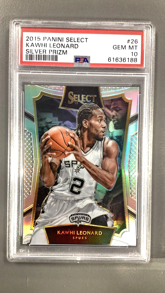 2015 Panini Select 26 Kawhi Leonard Silver Prizm PSA 10