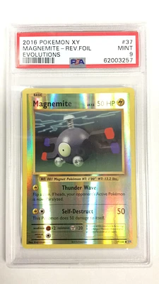 2016 Pokemon Xy Evolutions 37 Magnemite-reverse Foil PSA 9