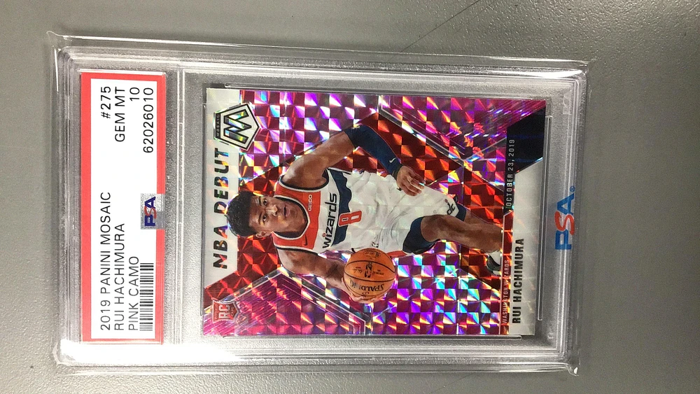 2019 Panini Mosaic 275 Rui Hachimura Pink Camo PSA 10