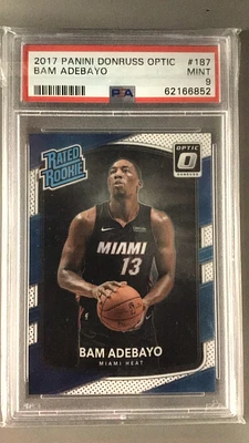 2017 Panini Donruss Optic 187 Bam Adebayo PSA 9