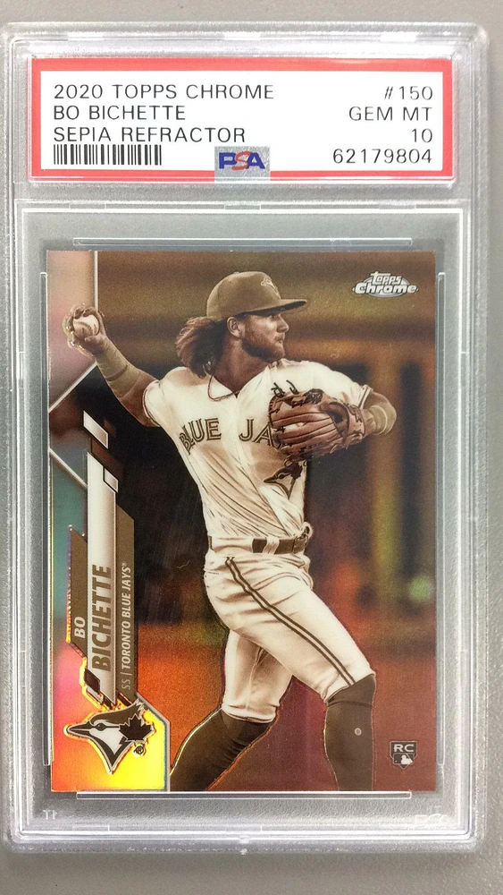 2020 Topps Chrome 150 Bo Bichette Sepia Refractor PSA 10
