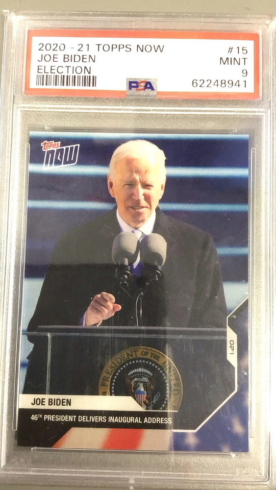 2020 Topps Now Election 15 Joe Biden PSA 9
