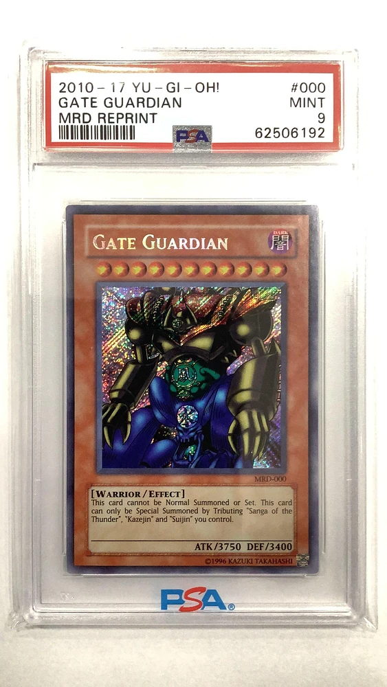 2010-2017 Yu-gi-oh! Metal Raiders Reprint 000 Gate Guardian PSA