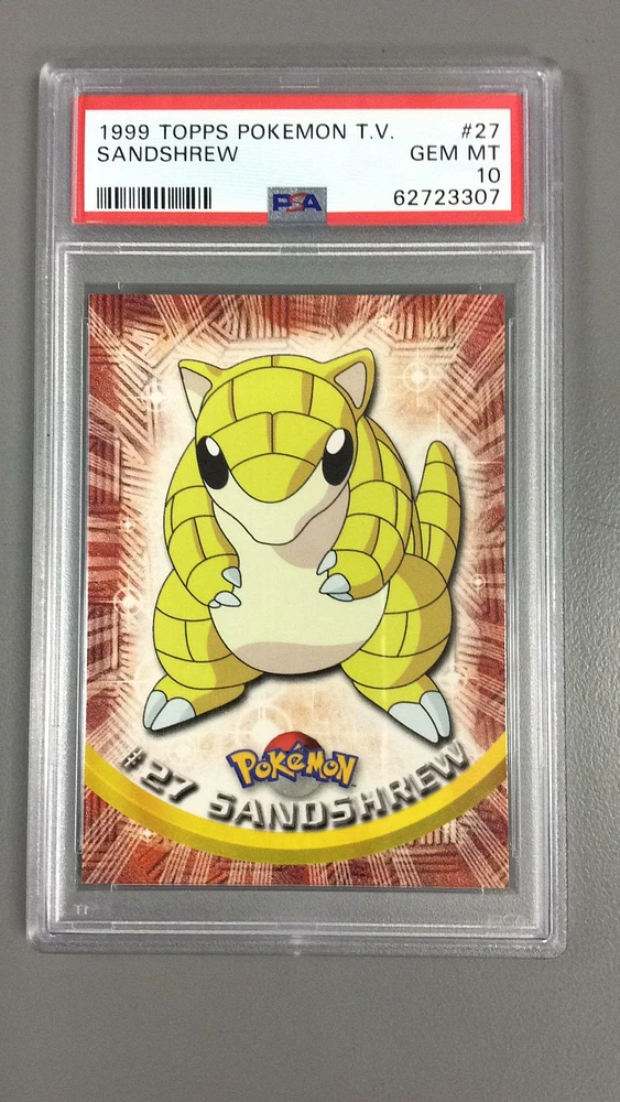 1999 Topps Pokemon Tv 27 Sandshrew PSA 10