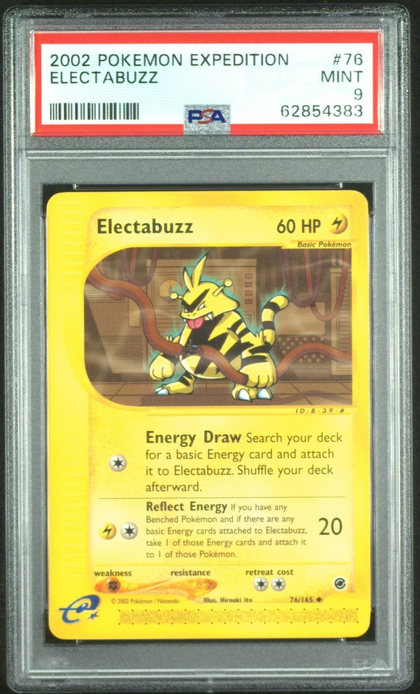 2002 Pokemon Expedition 76 Electabuzz PSA 9