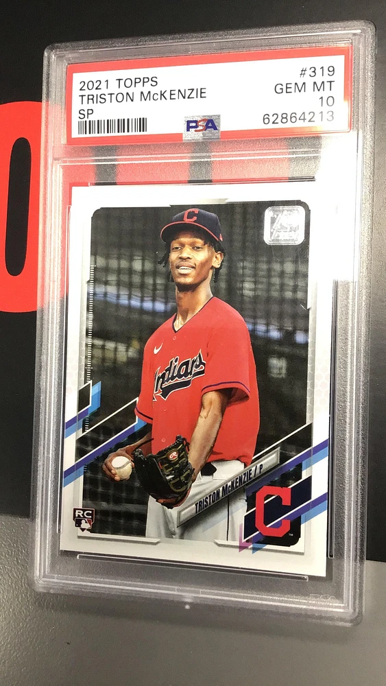 2021 Topps 319 Triston Mckenzie Sp PSA 10