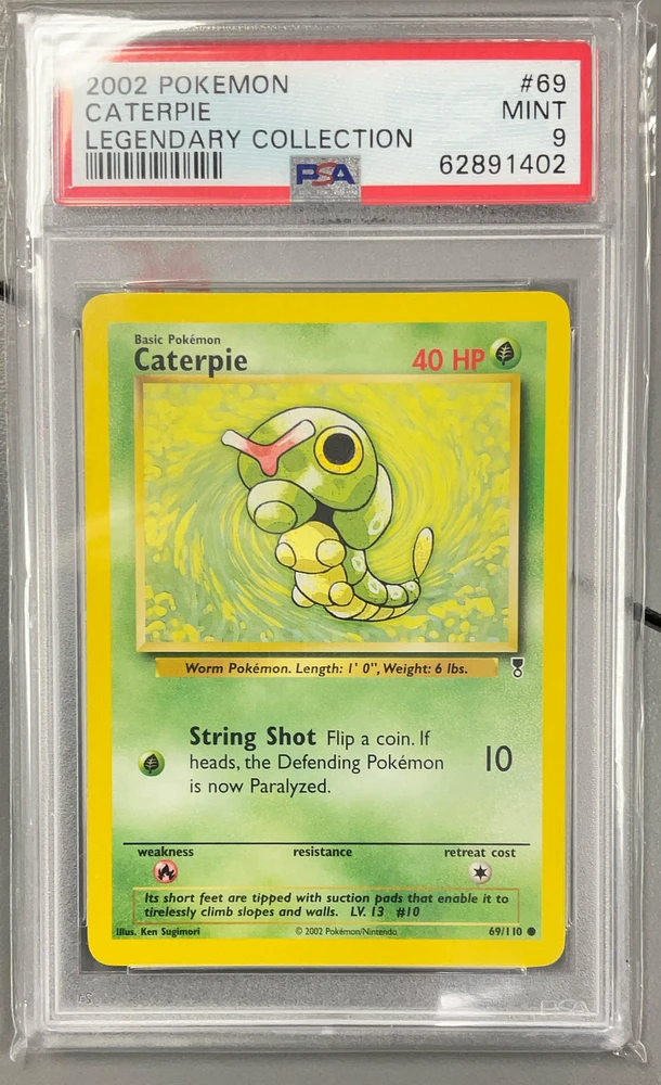 2002 Pokemon Legendary Collection 69 Caterpie PSA 9