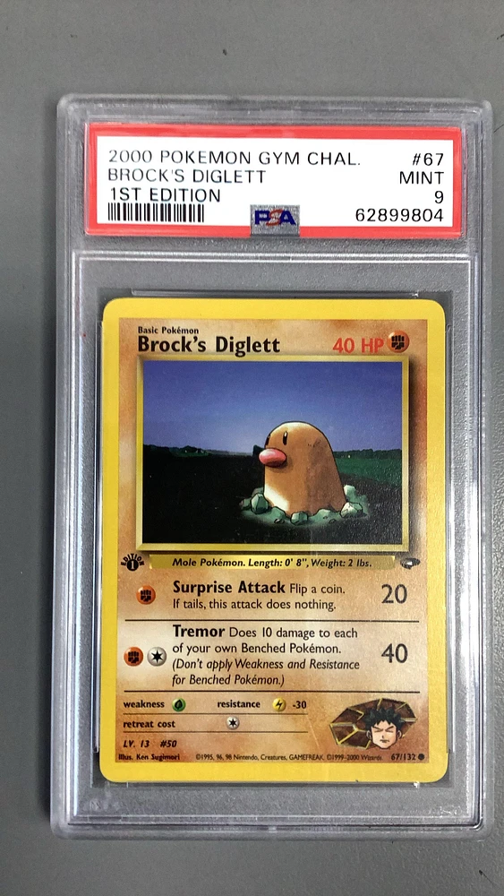 2000 Pokemon Gym Challenge 67 Brock's Diglett PSA 9