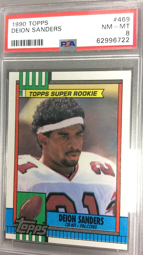 1990 Topps 469 Deion Sanders PSA 8
