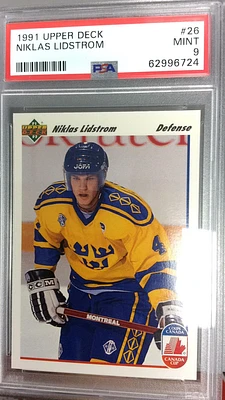 1991 Upper Deck 26 Nicklas Lidstrom PSA 9