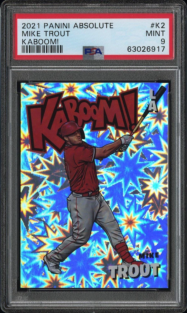 2021 Panini Absolute Kaboom! K2 Mike Trout PSA 9