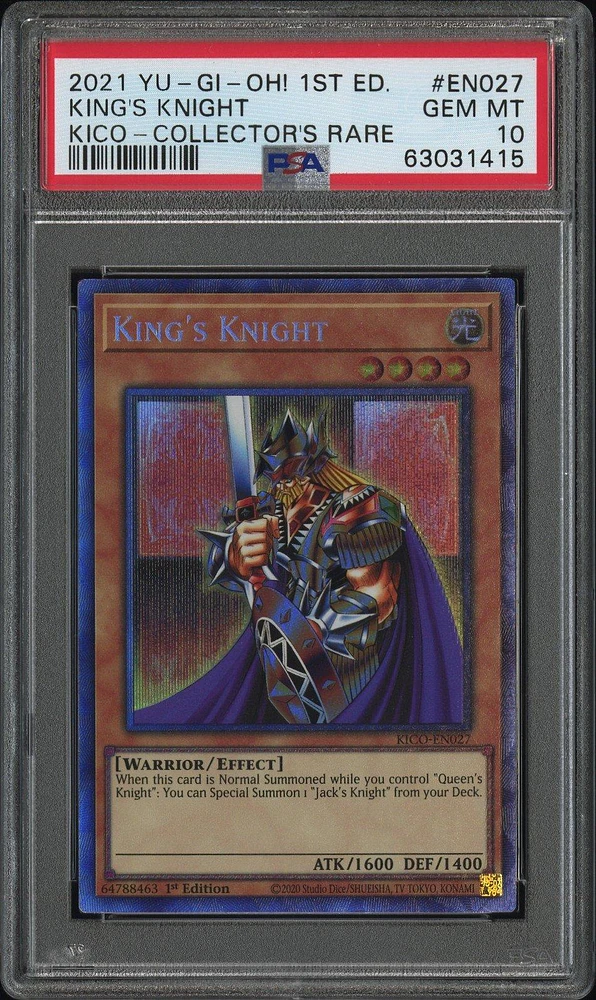 2021 Yu-gi-oh! King's Court En027 King's Knight 1st Edition-collector's Rare PSA 10