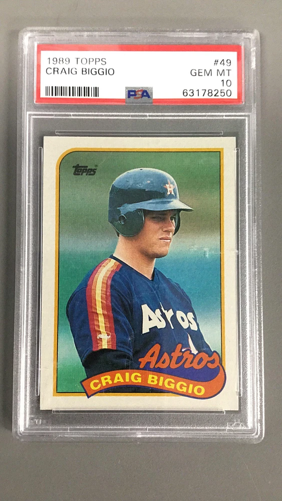 1989 Topps 49 Craig Biggio PSA 10