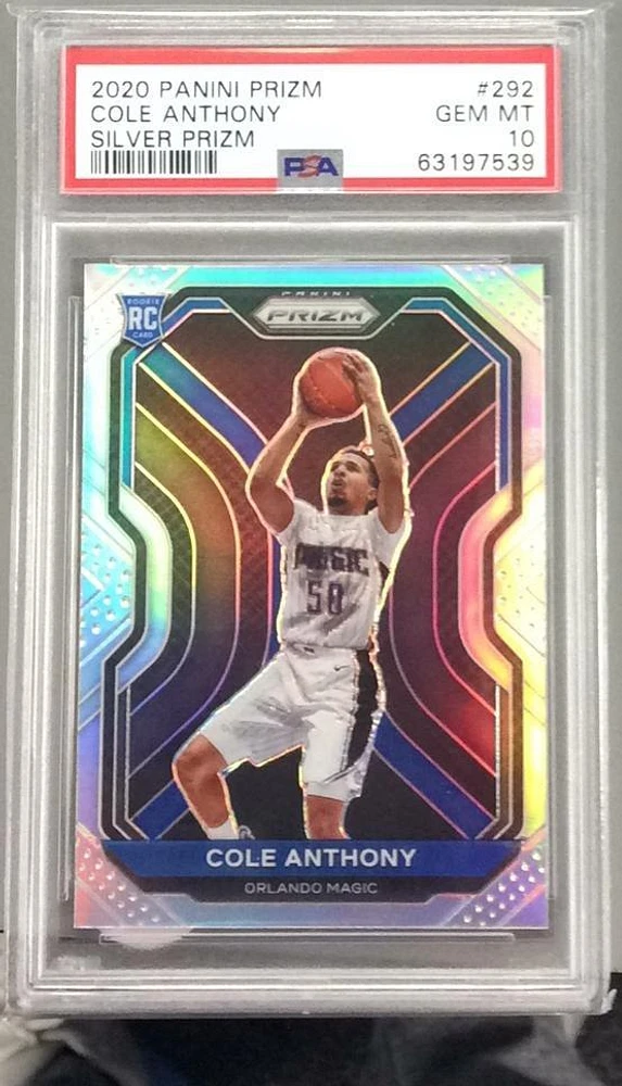 2020 Panini Prizm 292 Cole Anthony Silver Prizm PSA 10