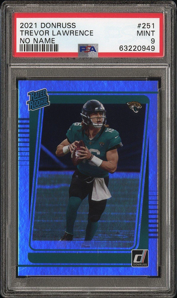 2021 Panini Donruss 251 Trevor Lawrence No Name PSA 9