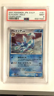 2007 Pokemon Japanese Diamond & Pearl Dawn Dash 161 Glaceon-holo PSA 9
