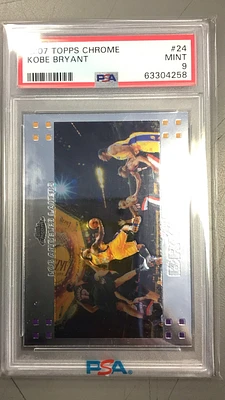 2007 Topps Chrome 24 Kobe Bryant PSA 9