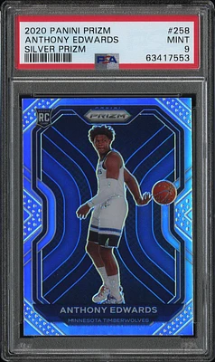 2020 Panini Prizm 258 Anthony Edwards Silver Prizm PSA