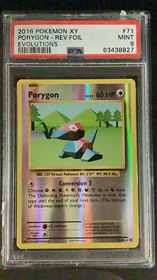 2016 Pokemon Xy Evolutions 71 Porygon-reverse Foil PSA 9