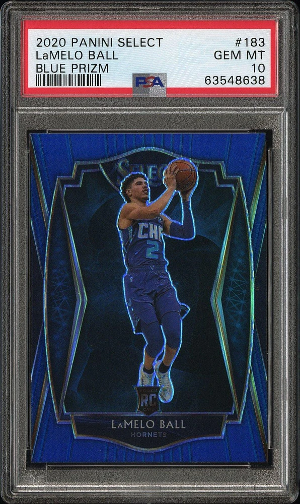 2020 Panini Select Lamelo Ball Blue Prizm PSA 10