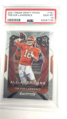 2021 Panini Prizm Draft Picks 181 Trevor Lawrence PSA 10