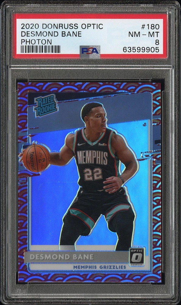 2020 Panini Donruss Optic 180 Desmond Bane Photon PSA 8