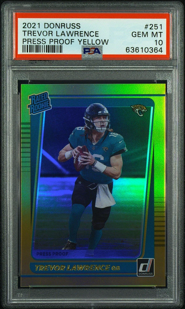 2021 Panini Donruss 251 Trevor Lawrence Press Proof Premium PSA 10